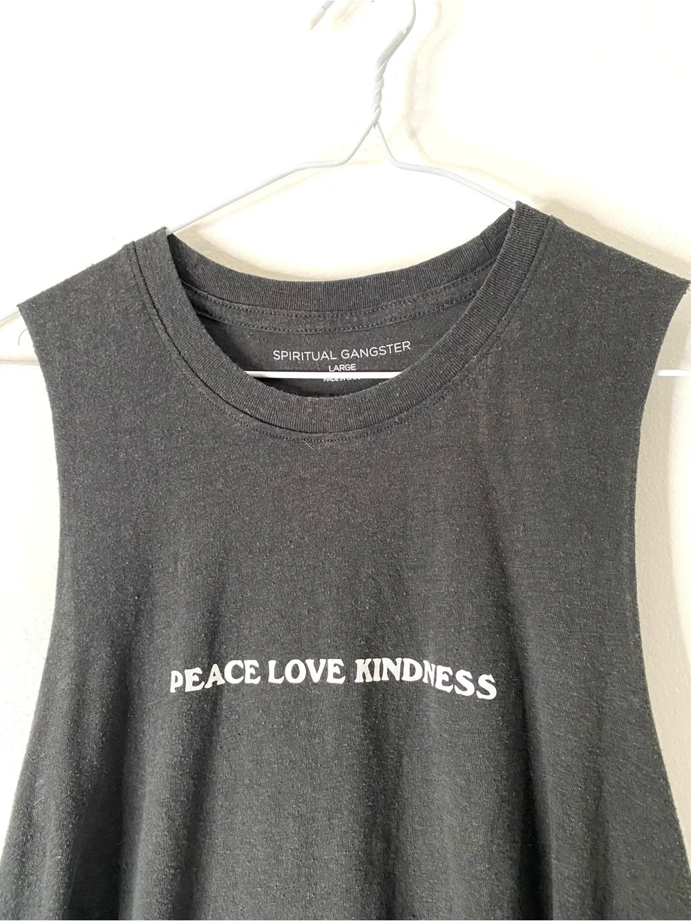Spiritual Gangster Peace Love Kindness Muscle Tank Positive Vibes Graphic - Picture 3 of 8